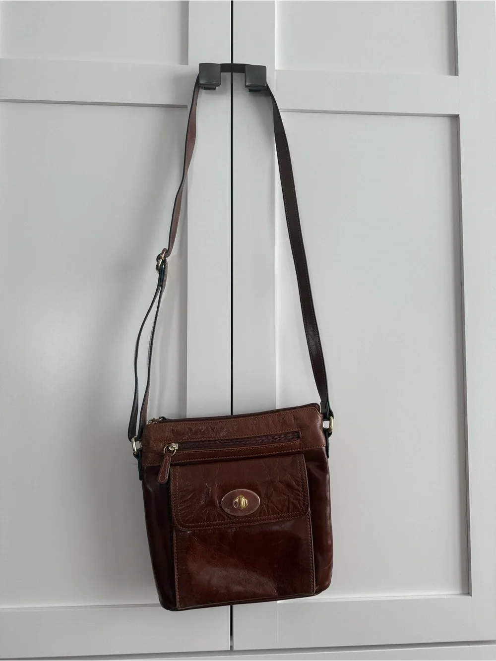 Brown Leather Crossbody Bag for Women
